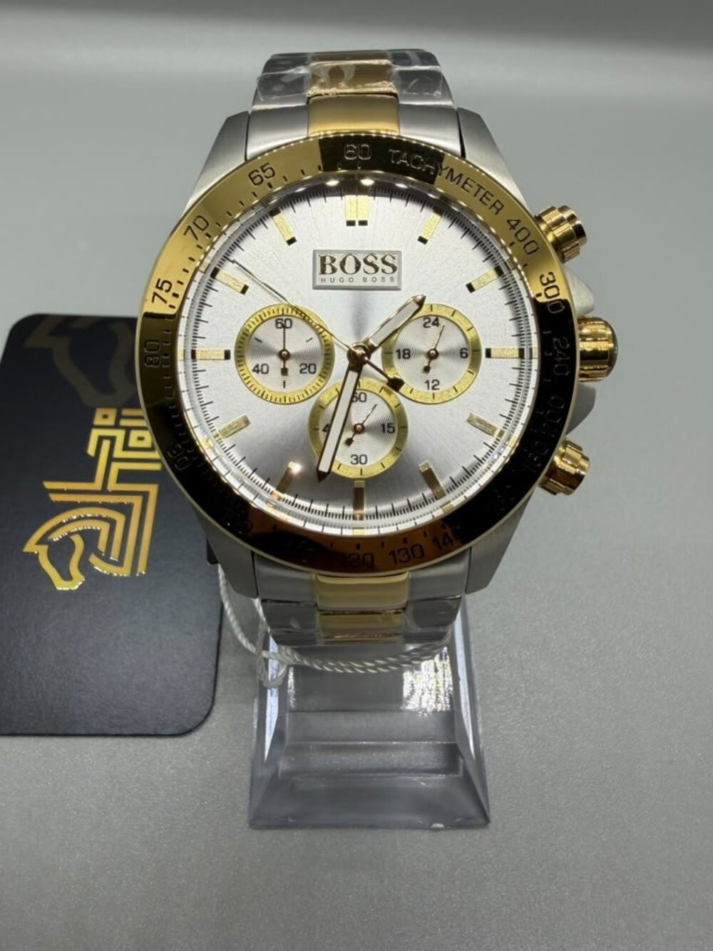 HUGO BOSS Ikon Silver/Gold Stainless Steel Men's Watch 44mm – Ref. HB1512960